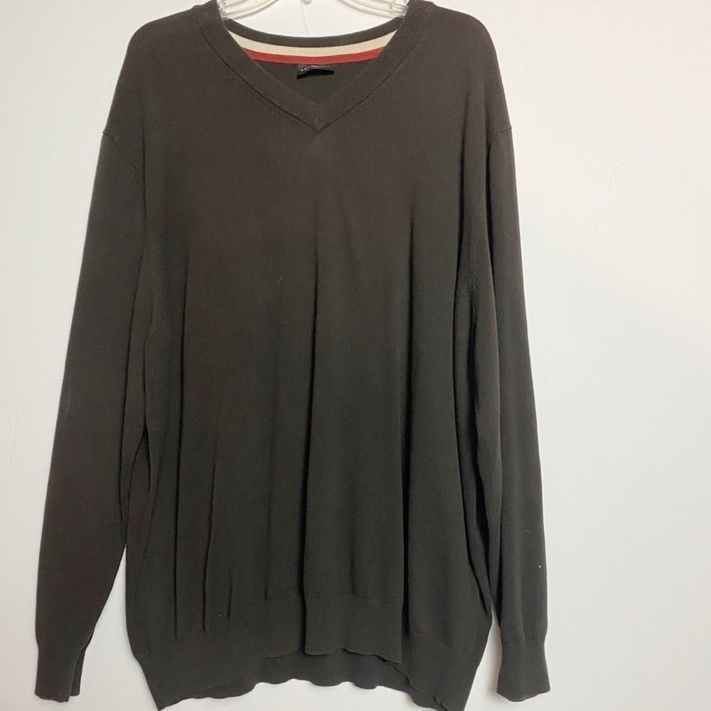 Rochester Pullover Vneck Sweater 2XL Chucky Knit 100% Cotton